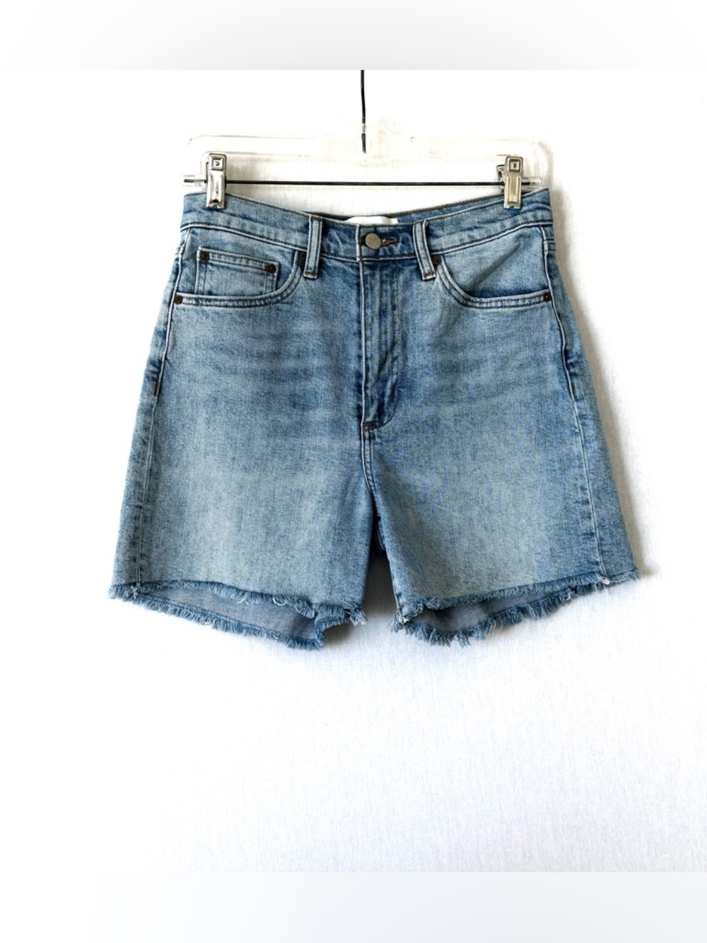 Aritzia High-Waist Light Blue Denim Shorts